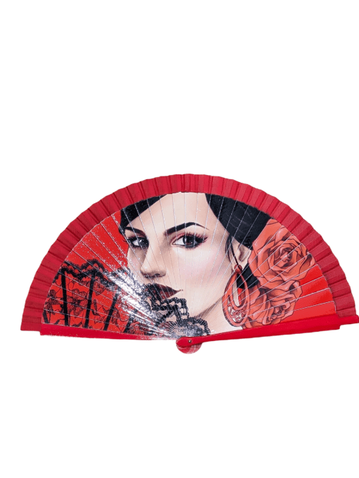 Eventail Fantaisie Visage flamenca