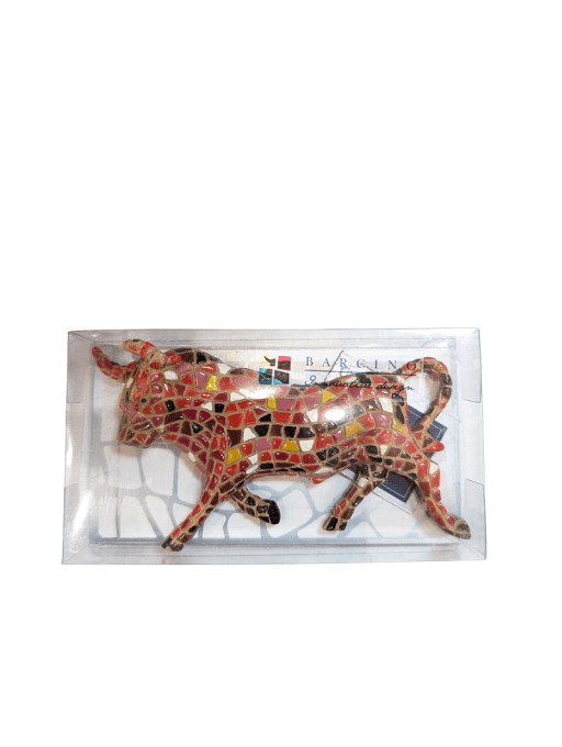 Magnet/aimant taureau en mosaïque Barcino