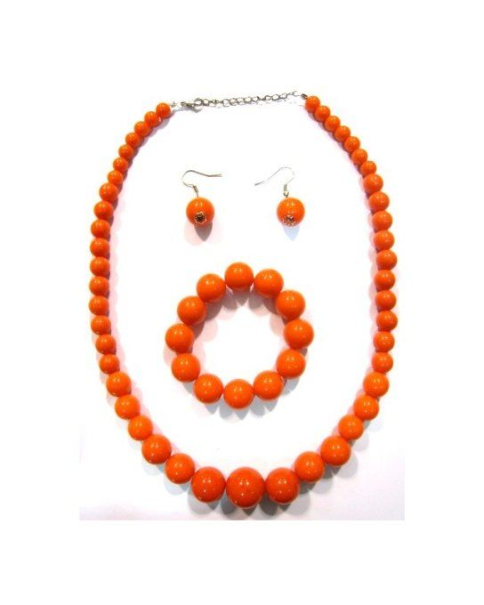 Parure Rosalia perles flamenco
