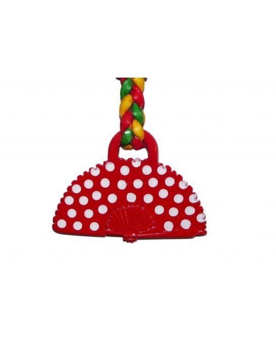 Porte-clé Eventail flamenco rouge