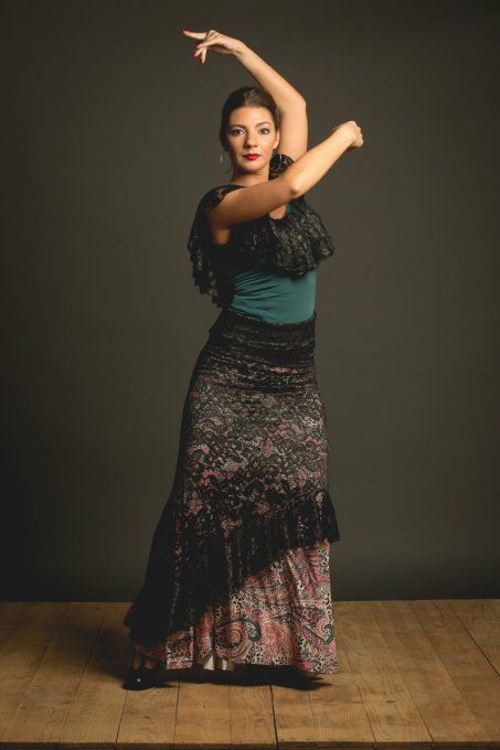 SUR-JUPE FLAMENCO FALDA SERRADA 3918